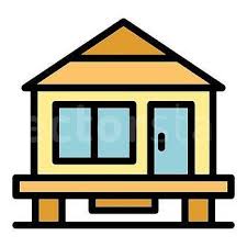 Forest House Icon Outline Vector Cabin