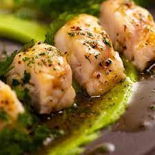 monkfish with herb brown er
