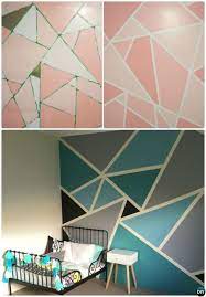 geometric wall paint diy wall painting