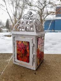 Stained Glass Mosaic Lantern A Sunrise