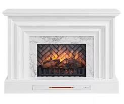 White Electric Fireplace Electric