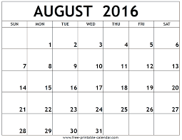 August Printable Calendar 2016 Pdf Aaron The Artist