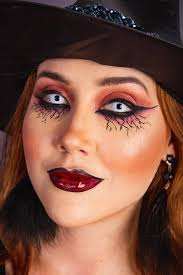 halloween witch makeup stock photos
