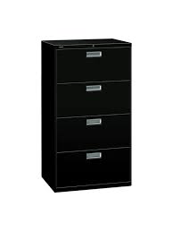 Free delivery over £40 to most of the uk great selection excellent customer service find everything for a beautiful home. Hon 600 30 W Lateral 4 Drawer Standard File Cabinet With Lock Metal Black Office Depot