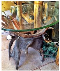 End Table Moose Antler Furniture Rustic