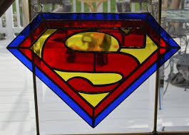 Stained Glass Superman Shield