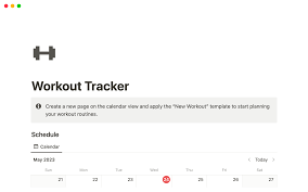 workout tracker notion template