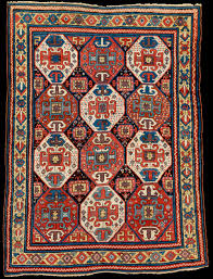 antiqu moghan kazak rug mid 19th century