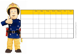 Fireman Sam Reward Chart Kids Printable Reward Charts