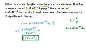 This means the de broglie wavelength of the proton is 0.023 times smaller than that of the. Question Video Calculating The De Broglie Wavelength Of An Electron Nagwa