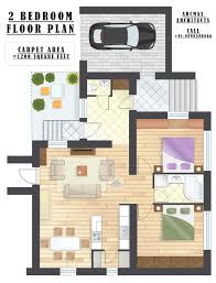 2 bedroom apartment unit custom design