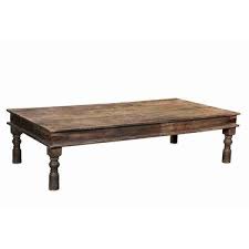 Teak Coffee Table With Carving To Sides