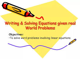 Ppt Writing Amp Solving Equations
