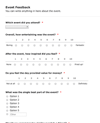 event presenter feedback form template