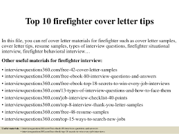 Top 10 Firefighter Cover Letter Tips