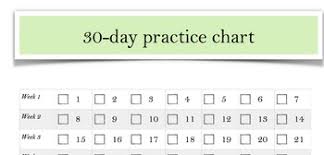 30 Day Practice Chart By Bonnie Smart Teachers Pay Teachers