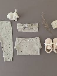 Quincy Mae Ribbed Longsleeve Onesie Dove Girl Outfits