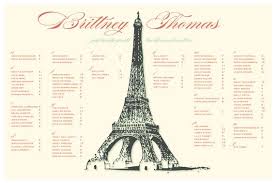 Eiffel Tower Custom Seating Chart We Print It By Papercrew