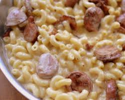 The chicken sausage is much lighter than pork or beef sausage, so the heaviness of. Bacon And Sausage Macaroni And Cheese Small Town Woman
