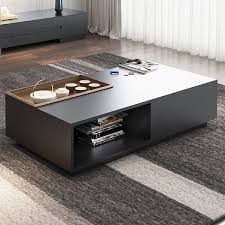 crator rectangular wood coffee table