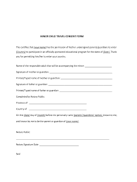 tsa minor travel consent form fill out