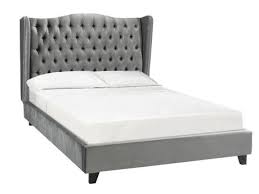 Bras Inc Tufted Queen Bed Frame Grey