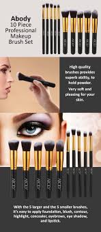 professional makeup brush set black