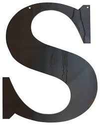 Rustic Large Letter S Contemporary
