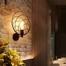 Circles Wall Light Fixture Modern Steel 1 Bulb Sconce Wall Lights In Black For Coffee Shop Beautifulhalo Com