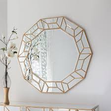 Buy Mosaic Decagon Mirror Large Gold