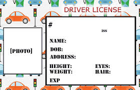 Pretend Drivers License Template Jiway