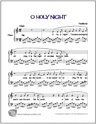o holy night easy piano sheet