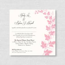 Pink Leaves Wedding Invitation Card Wedding Karren
