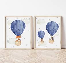 Air Balloon Nursery Wall Art
