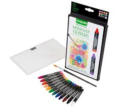 signature watercolor crayons painting