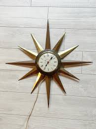 Starburst Clock Vintage 60 S Mid