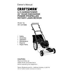 Craftsman 6.75 hp lawn mower owner's manual. Self Propelled Craftsman Lawn Mower Parts Model 917 Healthy Care