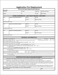 Free Printable Application For Employment Template Room