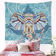 Boho Elephant Tapestry Wall Hanging