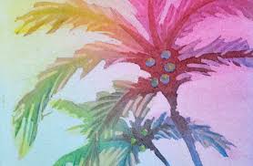Palm Tree Painting Colorful