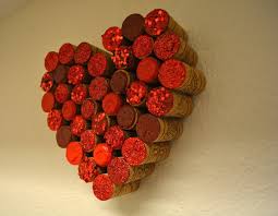 wine cork heart craft for diy valentine