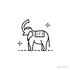 Elephant Symbol Animal Icon Simple