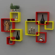 Rafuf Wooden Intersecting Wall Shelves
