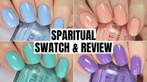 sparitual vegan nail color swatch and