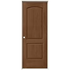 single prehung interior door in brown