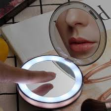 Led Light Mini Makeup Mirror Travel Portable Induction Lighting Makeup Mirror Fashion Cosmetic Beauty Mirror Magnifying Glass Makeup Mirrors Aliexpress