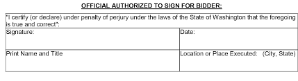 Mike Purdys Public Contracting Blog Bid Form Signature Block