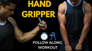 hand gripper follow along workout