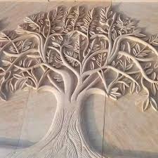 Brown Tree Of Life Stone Wall Art Size
