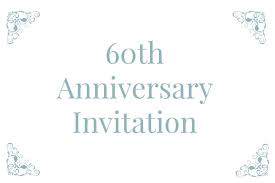 60th wedding anniversary invitations